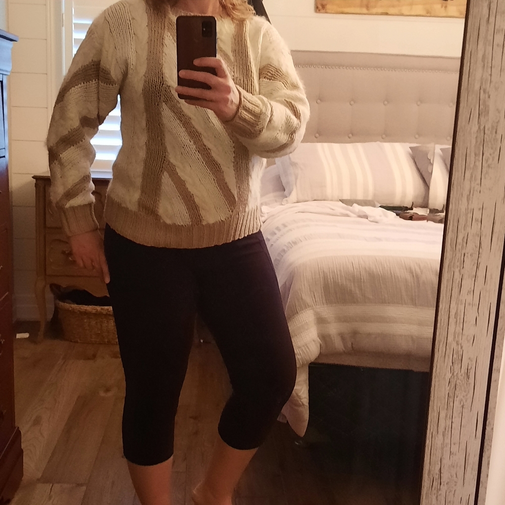 Vintage Angora Blend Chunky Cable Knit Sweater - Picture 14 of 14